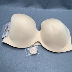 Maidenform Womens Size 40DD Bra Full Coverage Strapless Or With Straps Beige New